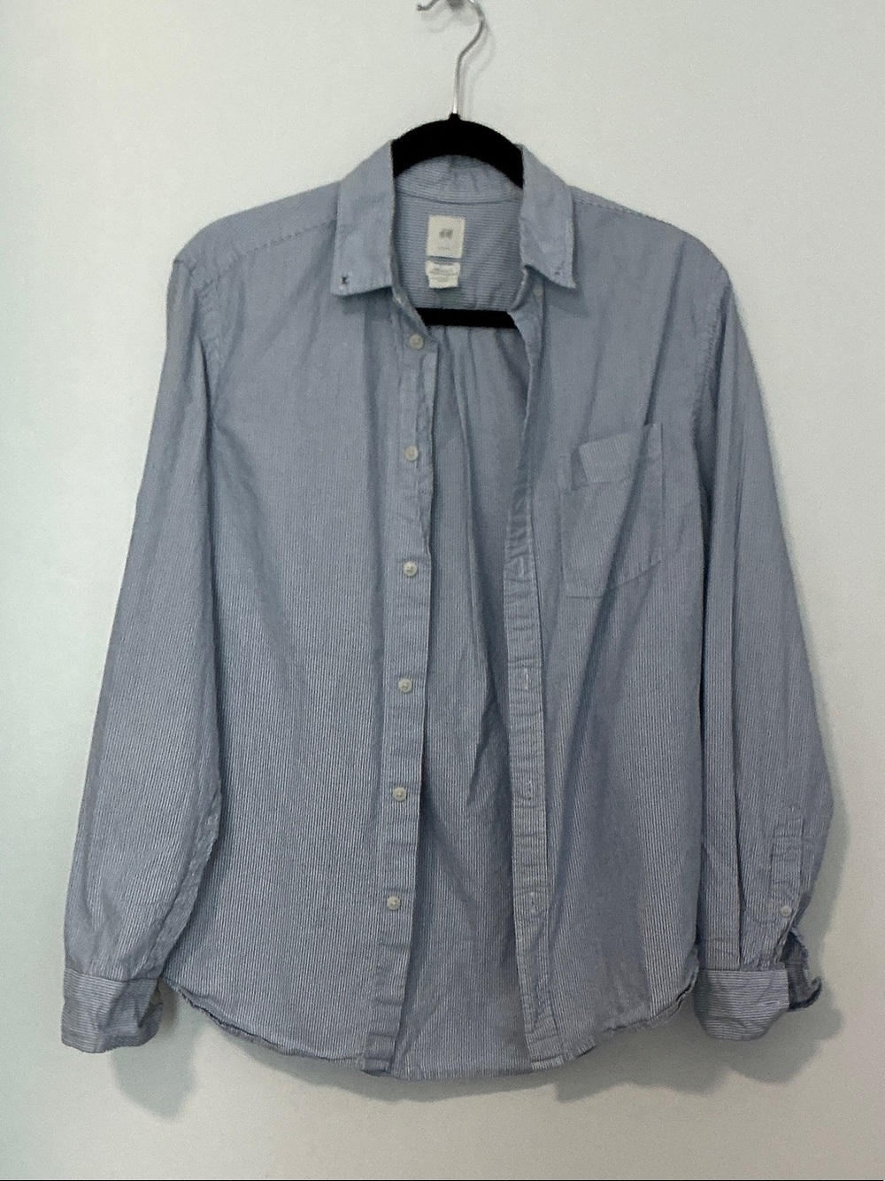 H&M Light Blue Striped Button-Down Shirt